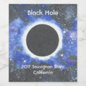 Étiquette Pour Bouteilles De Vin Hole noir Sauvignon Blanc (Étiquettes simples)