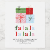 Étiquette Pour Bouteilles De Vin Holly Merry & Bright Holiday (Étiquettes simples)