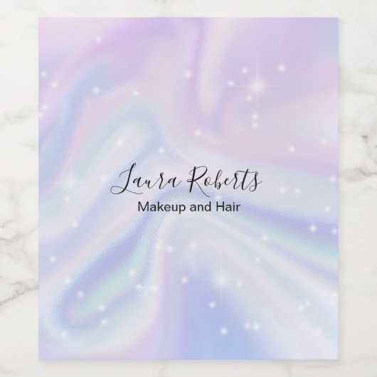 Étiquette Pour Bouteilles De Vin Hologramme Arrière - plan Neon Overlay (Étiquettes simples)