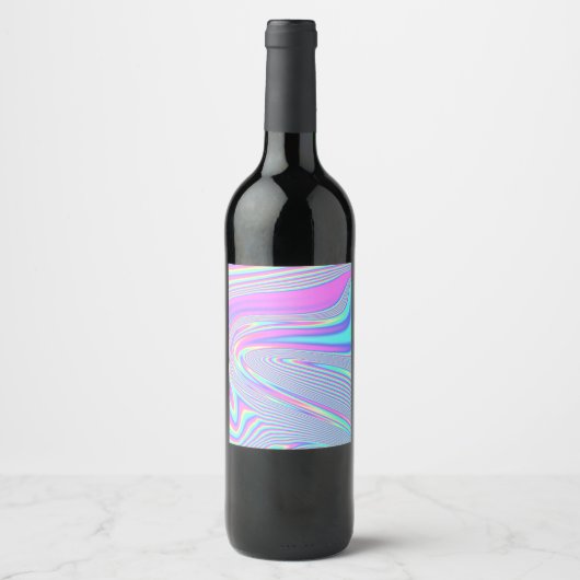 Étiquette Pour Bouteilles De Vin Holographique (Devant)