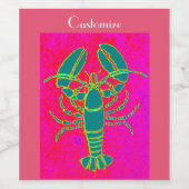 Étiquette Pour Bouteilles De Vin homard vert principal Thunder_Cove (Étiquettes simples)