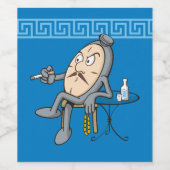 Étiquette Pour Bouteilles De Vin Horloge détendue (Étiquettes simples)