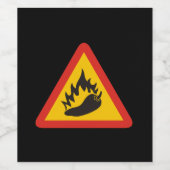 Étiquette Pour Bouteilles De Vin Hot pepper danger (Étiquettes simples)