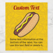 Étiquette Pour Bouteilles De Vin Hotdog (Étiquettes simples)