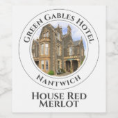 Étiquette Pour Bouteilles De Vin Hôtel Branded (Étiquettes simples)