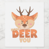 Étiquette Pour Bouteilles De Vin How Deer You (Étiquettes simples)