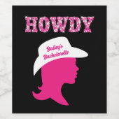 Étiquette Pour Bouteilles De Vin Howdy Nashville Bachelorette (Étiquettes simples)