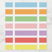 Étiquette Pour Bouteilles De Vin Hues du Colorful (Étiquettes simples)