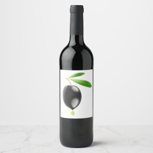 Étiquette Pour Bouteilles De Vin Huile d'olive (Devant)