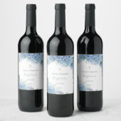 Étiquette Pour Bouteilles De Vin Hydrangea floral Baptême (Bouteilles)