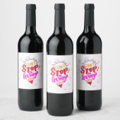 ÉTIQUETTE POUR BOUTEILLES DE VIN I CAN´T STOP LOVING (Bouteilles)
