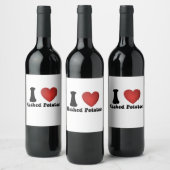 Étiquette Pour Bouteilles De Vin I Love Mashed Potatoes Thanksgiving Diner Cadeau (Bouteilles)