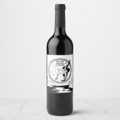 Étiquette Pour Bouteilles De Vin Icarus noir et blanc (Devant)