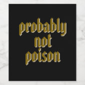 Étiquette Pour Bouteilles De Vin Ici pour les "Boos" Probablement pas de poison (Étiquettes simples)