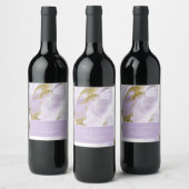 Étiquette Pour Bouteilles De Vin ID Abstrait Lavande d'encre Lux990 (Bouteilles)