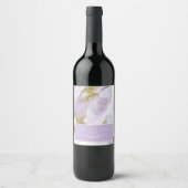 Étiquette Pour Bouteilles De Vin ID Abstrait Lavande d'encre Lux990 (Devant)