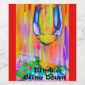 Étiquette Pour Bouteilles De Vin Il est temps de boire (Étiquettes simples)