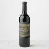 Étiquette Pour Bouteilles De Vin Illusion de bois occidental (Devant)