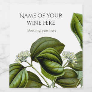 Étiquette Pour Bouteilles De Vin Illustration de cru d'arbre d'écrou de poison