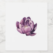 Étiquette Pour Bouteilles De Vin Illustration de l'aquarelle de la tulipe violette (Étiquettes simples)