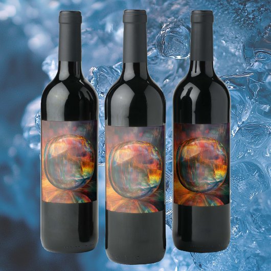 Étiquette Pour Bouteilles De Vin Illustration de sphère