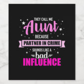 Étiquette Pour Bouteilles De Vin Ils M'Appellent Tante (Étiquettes simples)