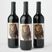 Étiquette Pour Bouteilles De Vin Image du lion (Bouteilles)