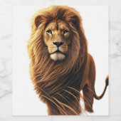 Étiquette Pour Bouteilles De Vin Image du lion (Étiquettes simples)