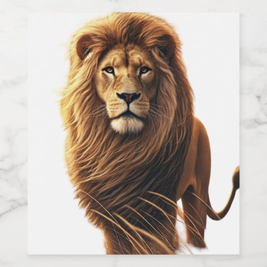 Étiquette Pour Bouteilles De Vin Image du lion (Étiquettes simples)