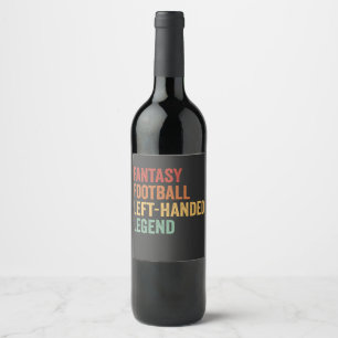 Étiquette Pour Bouteilles De Vin Imaginaire Football à gauche légende Drôle Retro
