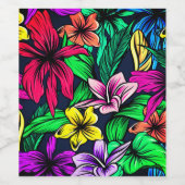 Étiquette Pour Bouteilles De Vin Impression hawaïenne (Étiquettes simples)