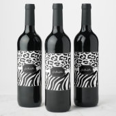 Étiquette Pour Bouteilles De Vin Impression Lepard / Impression Zebra (Bouteilles)