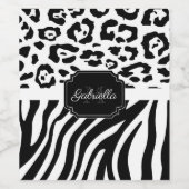 Étiquette Pour Bouteilles De Vin Impression Lepard / Impression Zebra (Étiquettes simples)