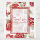 Étiquette Pour Bouteilles De Vin Impression rose (Étiquettes simples)