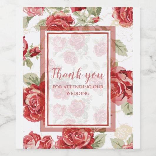 Étiquette Pour Bouteilles De Vin Impression rose (Étiquettes simples)