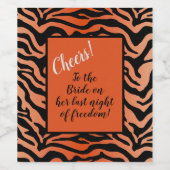 Étiquette Pour Bouteilles De Vin Impression tigre (Étiquettes simples)