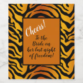 Étiquette Pour Bouteilles De Vin Impression tigre (Étiquettes simples)