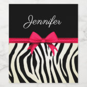 Étiquette Pour Bouteilles De Vin Impression Zebra (Étiquettes simples)