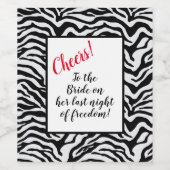 Étiquette Pour Bouteilles De Vin Impression Zèbre noir et blanc (Étiquettes simples)