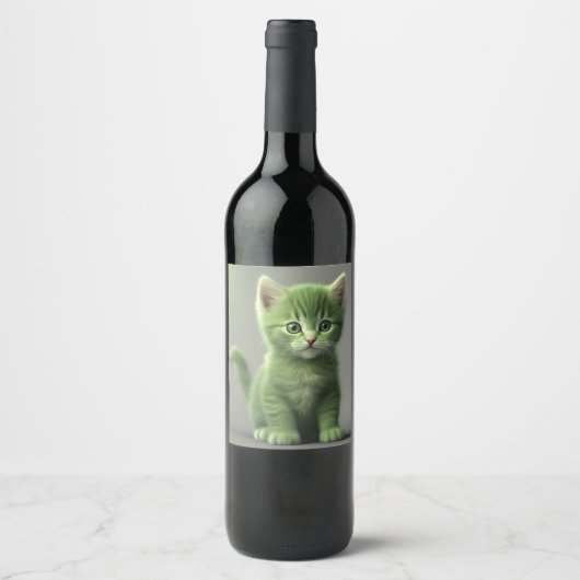 Étiquette Pour Bouteilles De Vin Incroyable Kitten (Devant)