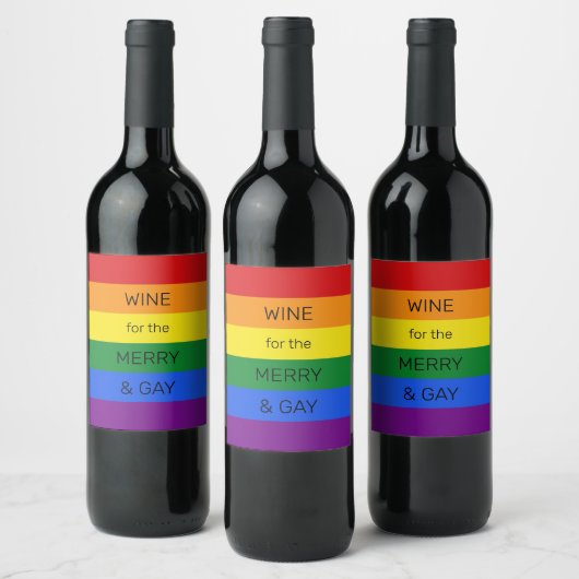 Étiquette Pour Bouteilles De Vin Indicateur Rainbow texte personnalisé (Bouteilles)
