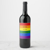 Étiquette Pour Bouteilles De Vin Indicateur Rainbow texte personnalisé (Devant)