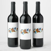 Étiquette Pour Bouteilles De Vin Infinité de papillons monarques (Bouteilles)