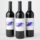 Étiquette Pour Bouteilles De Vin Infinity with purple feather (Bouteilles)