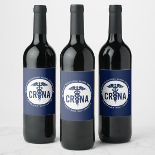 Étiquette Pour Bouteilles De Vin Infirmière anesthésiste certifiée CRNA personnalis