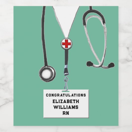 Étiquette Pour Bouteilles De Vin Infirmière Étiquette de vin (Étiquettes simples)