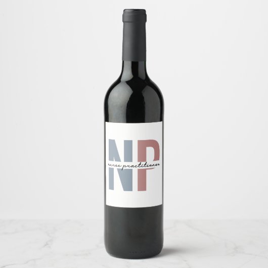 Étiquette Pour Bouteilles De Vin Infirmière Praticien NP cadeaux d'appréciation (Devant)