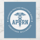 Étiquette Pour Bouteilles De Vin Infirmière professionnelle avancée de l'APRN (Étiquettes simples)