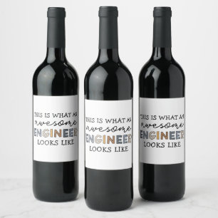 Étiquette Pour Bouteilles De Vin Ingénieur Drôle génial ingénieur Ingénierie