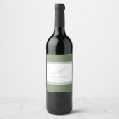 Étiquette Pour Bouteilles De Vin Initiale de monogramme élégant (Devant)